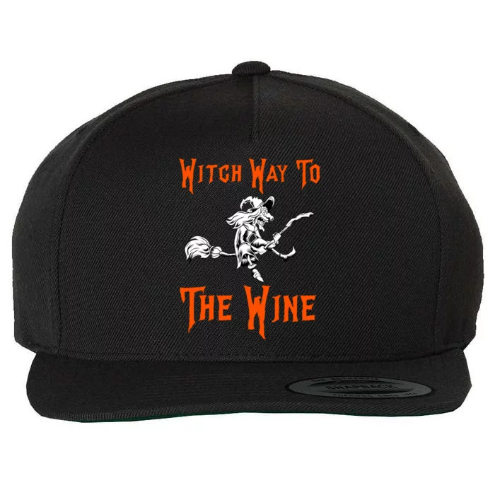 Witch Way To The Wine Fun Ing Witch Halloween Costume Gift Wool Snapback Cap