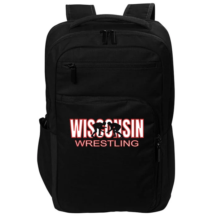 Wisconsin Wrestling Team Coach Wrestler State Pride Gift Great Gift Impact Tech Backpack