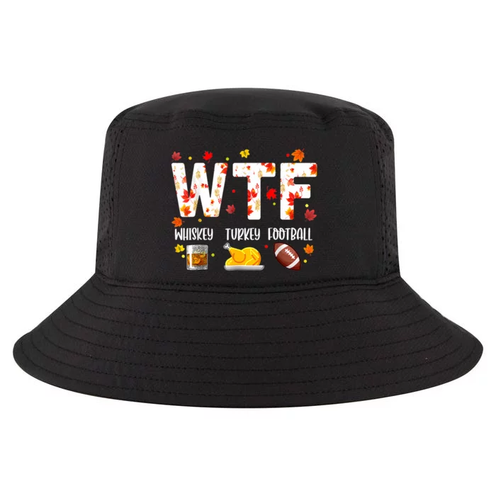 Wtf Whiskey Turkey Football Funny Thanksgiving Day Cool Comfort Performance Bucket Hat