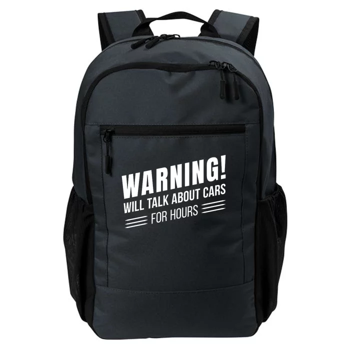 Warning Will Talk About Cars For Hours Daily Commute Backpack