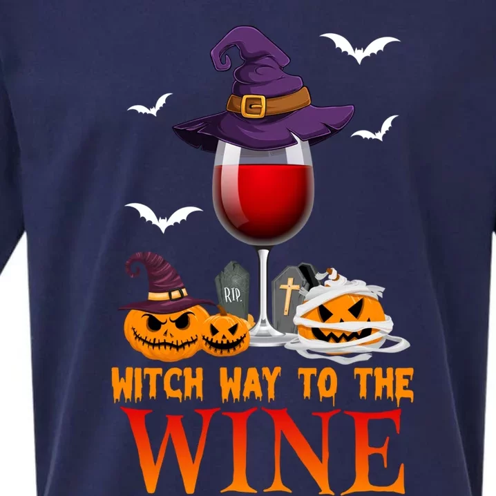 Witch Way To The Wine Funny Costume For Witch Lover Great Gift Sueded Cloud Jersey T-Shirt