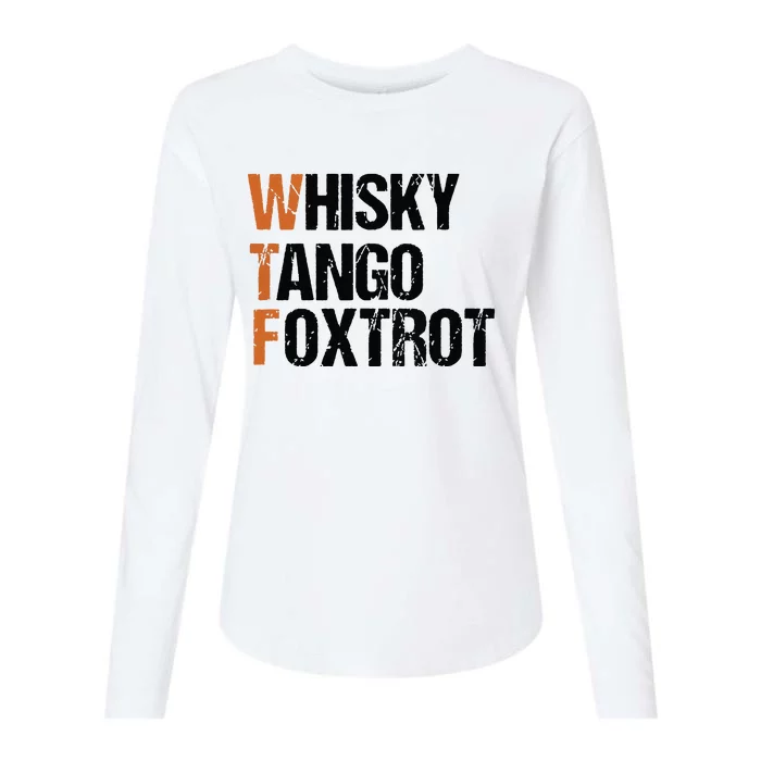 WTF Whisky Tango Foxtrot Womens Cotton Relaxed Long Sleeve T-Shirt