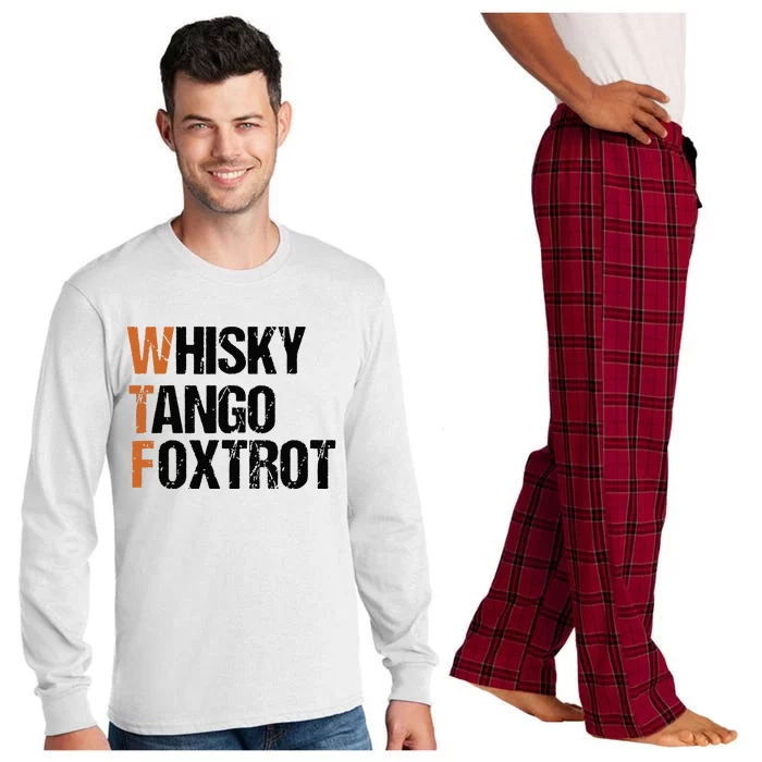 WTF Whisky Tango Foxtrot Long Sleeve Pajama Set