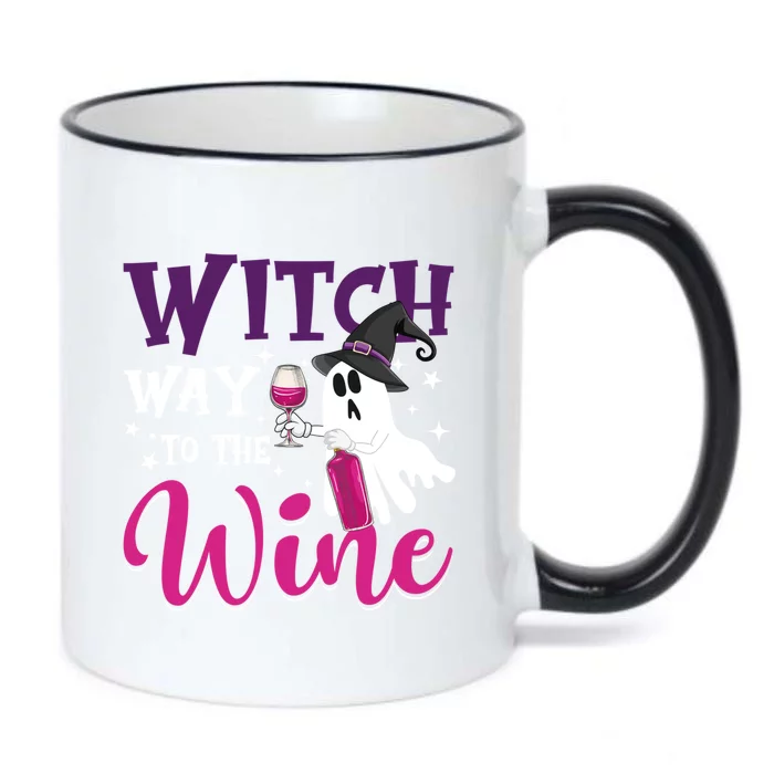 Witch Way To The Wine Funny Halloween Costume Ghosts Wine Cute Gift Black Color Changing Mug