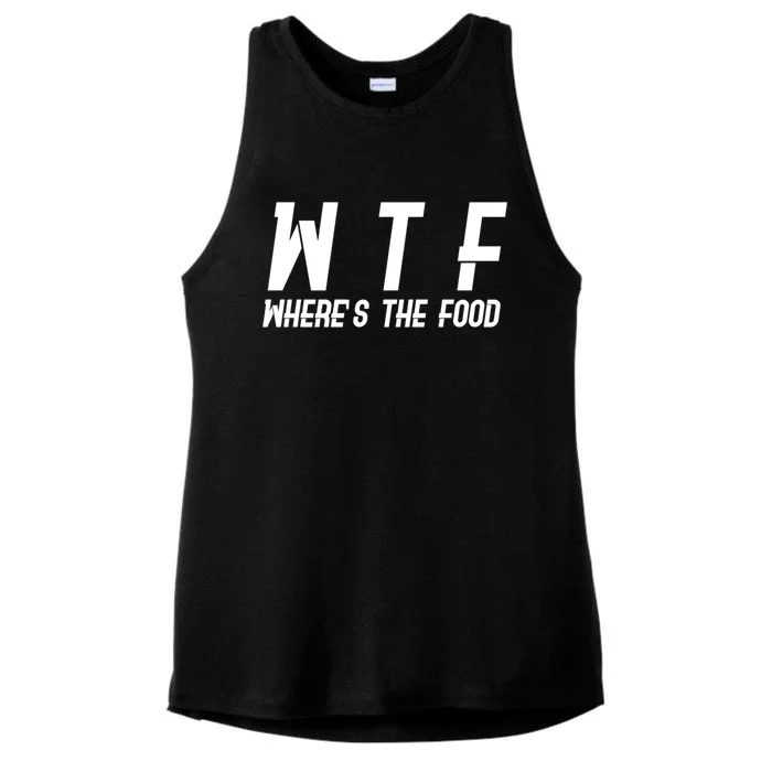 Wtf Wheres The Food Funny Gift Ladies Tri-Blend Wicking Tank