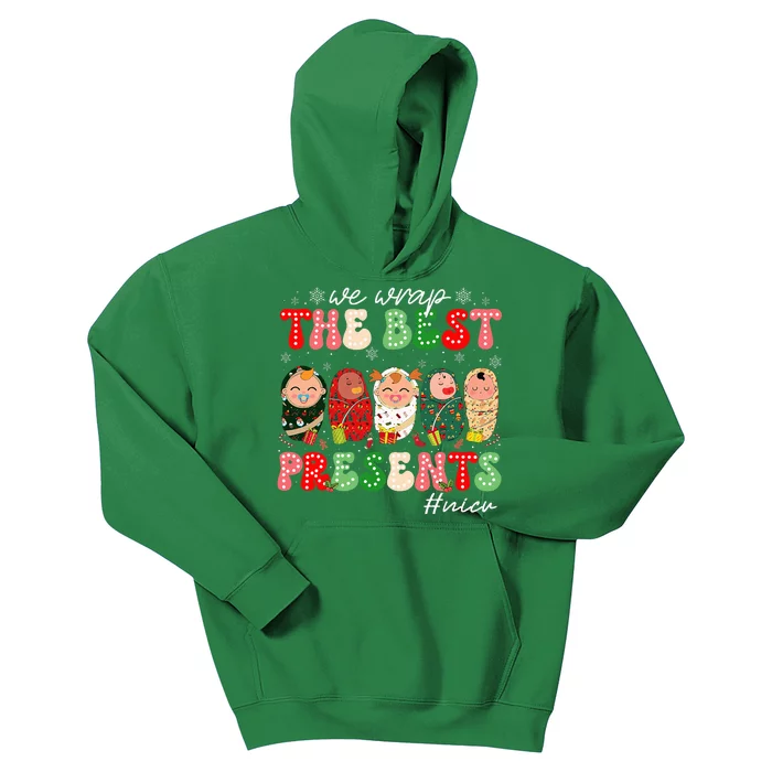 We Wrap The Best Presents Nicu Neonatal Icu Nurse Christmas Kids Hoodie