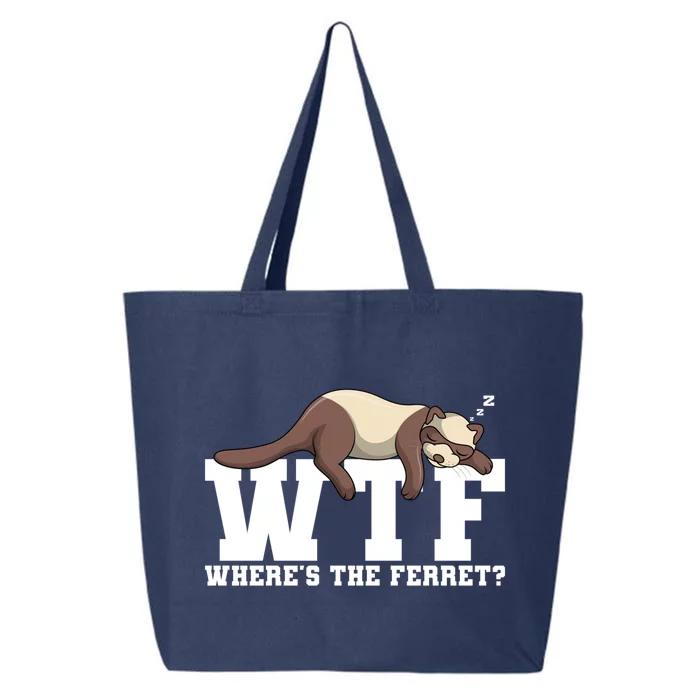 Wtf Where's The Ferret Animal Lover Funny Gift 25L Jumbo Tote