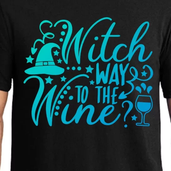 Witch Way To The Wine Funny Halloween Costume Gift Pajama Set