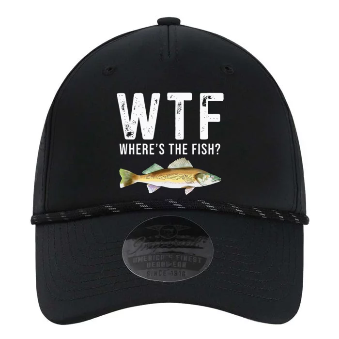 WTF Wheres The Fish Walleye Pike Funny Fishing Gifts Performance The Dyno Cap