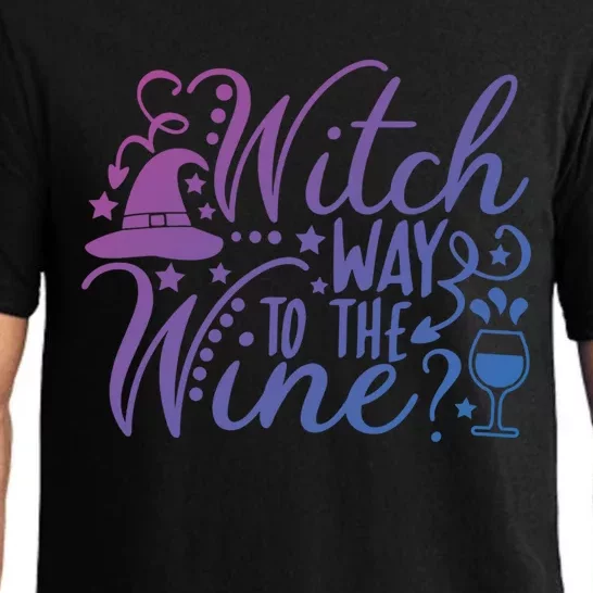 Witch Way To The Wine Funny Halloween Costume Gift Pajama Set