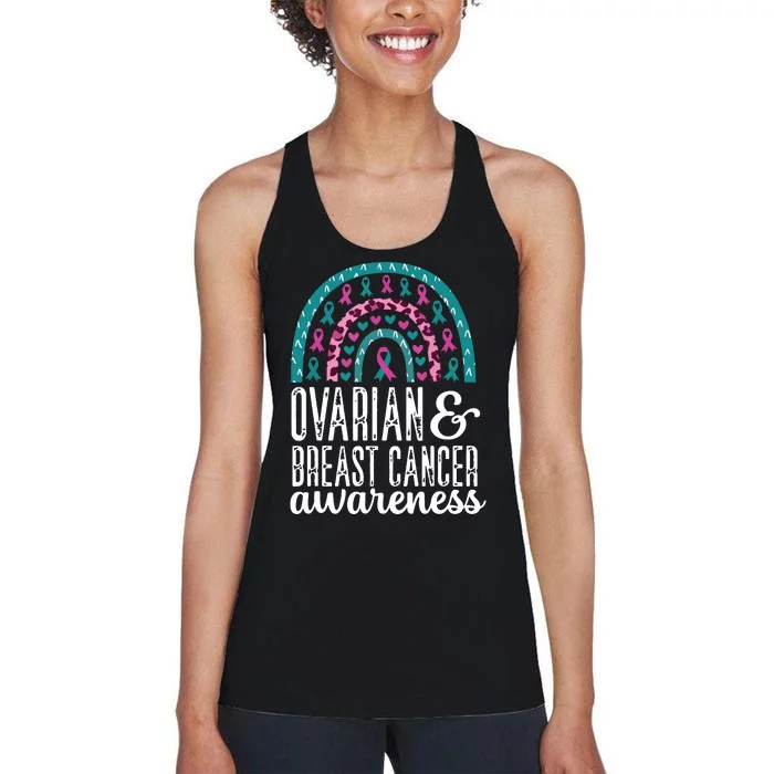 We Wear Teal Ovarian Cancer Awareness Month Women's Racerback Tank