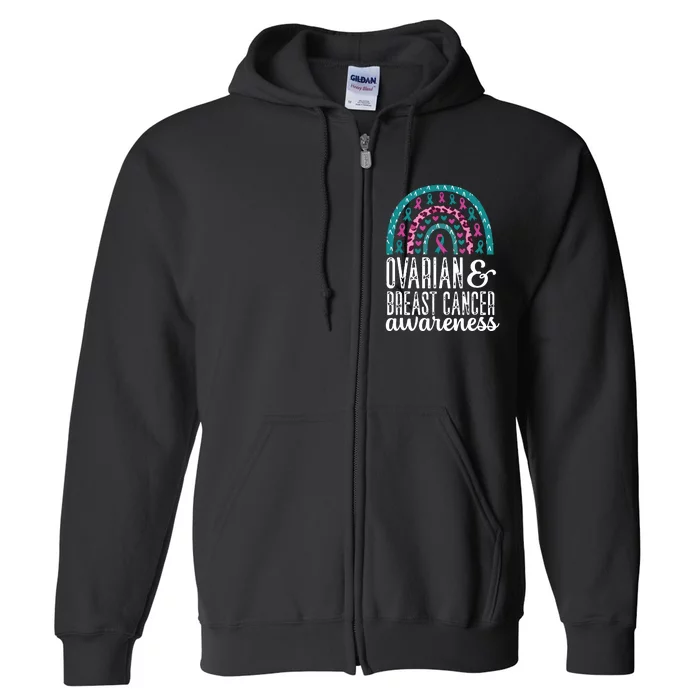 We Wear Teal Ovarian Cancer Awareness Month Full Zip Hoodie