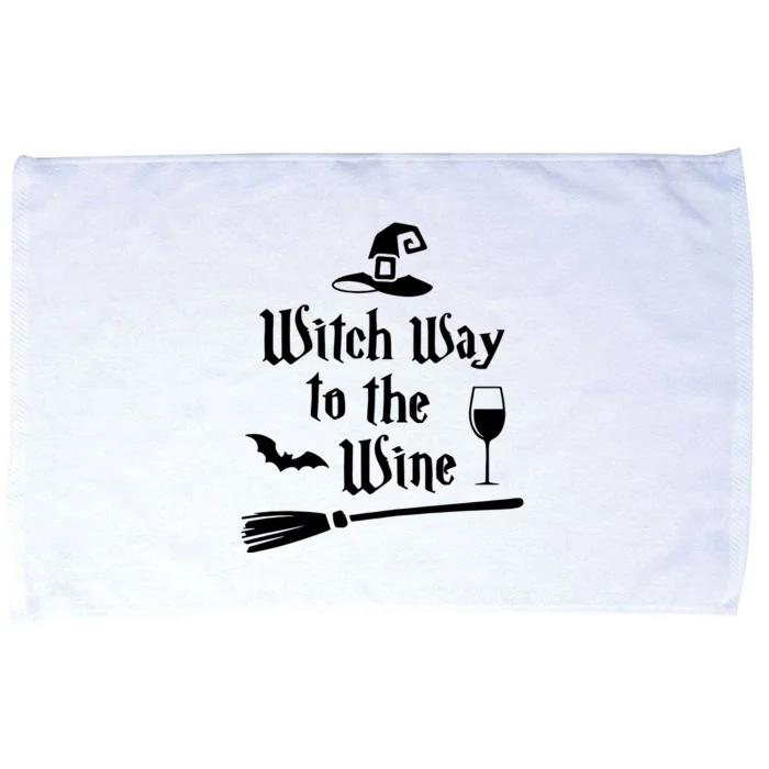 Witch Way To The Wine Shirts Funny Wine Drinking Gift Idea Microfiber Hand Towel