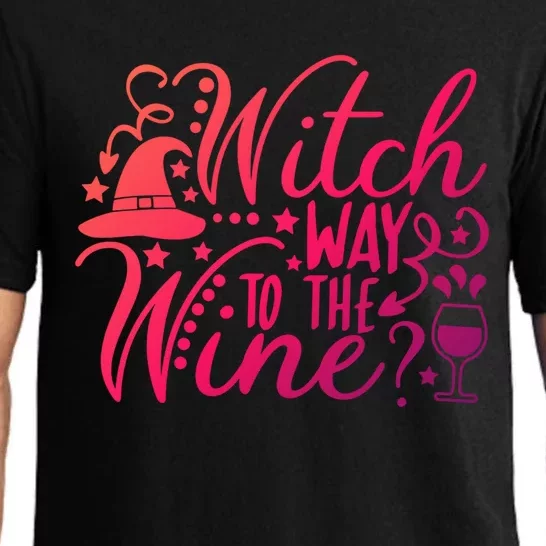 Witch Way To The Wine Funny Halloween Costume Gift Pajama Set