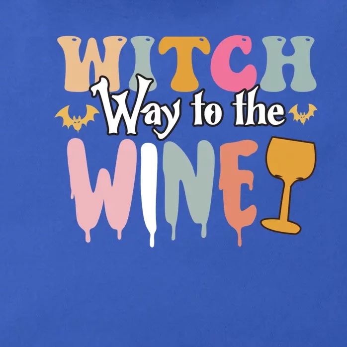 Witch Way To The Wine Funny Halloween Party Design Cool Gift Zip Tote Bag