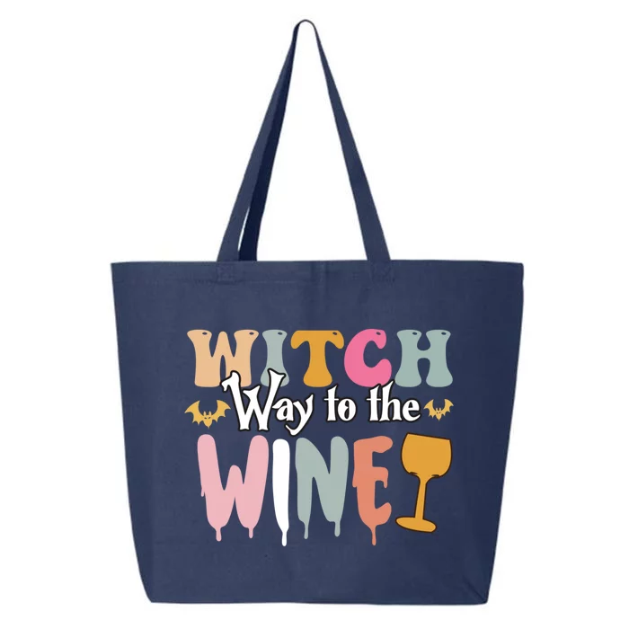 Witch Way To The Wine Funny Halloween Party Design Cool Gift 25L Jumbo Tote