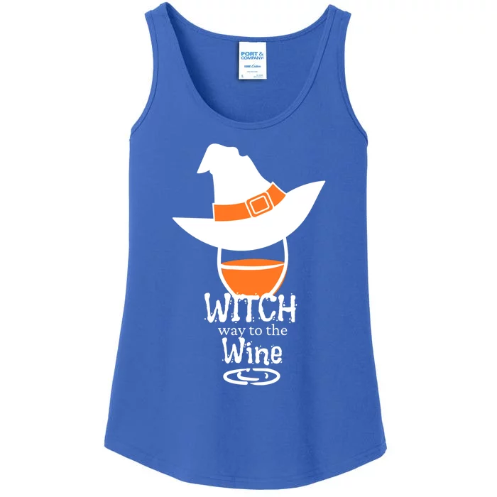 Witch Way To The Wine Funny Halloween Wine Ing Mom Meaningful Gift Ladies Essential Tank