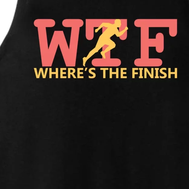 Wtf Where´s The Finish Running Gift Ladies Tri-Blend Wicking Tank