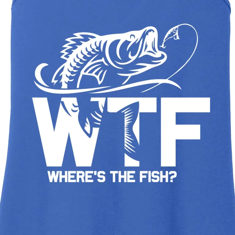 Wtf WhereS The Fish Funny Fishing Lover Gift Funny Gift Ladies Essential Tank