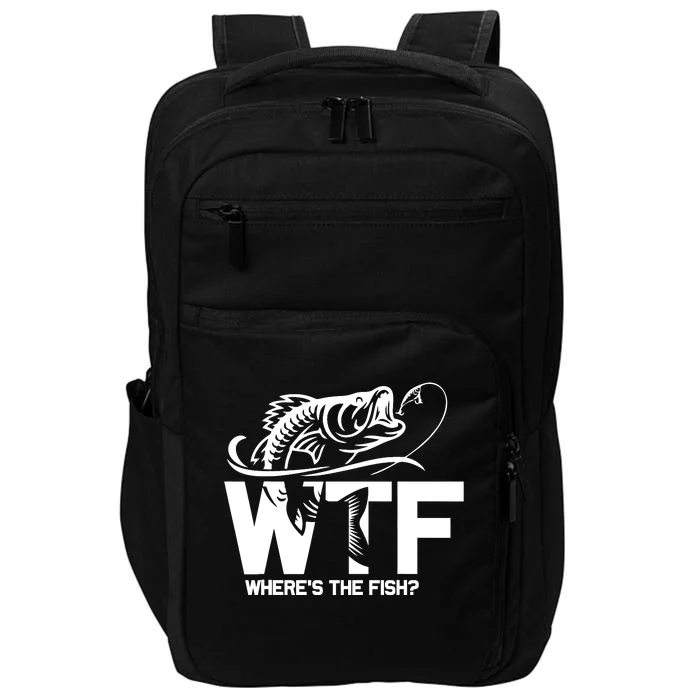 Wtf WhereS The Fish Funny Fishing Lover Gift Impact Tech Backpack