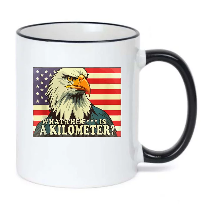 WTF What The Fuck Is A Kilometer George Washington July 4th Black Color Changing Mug