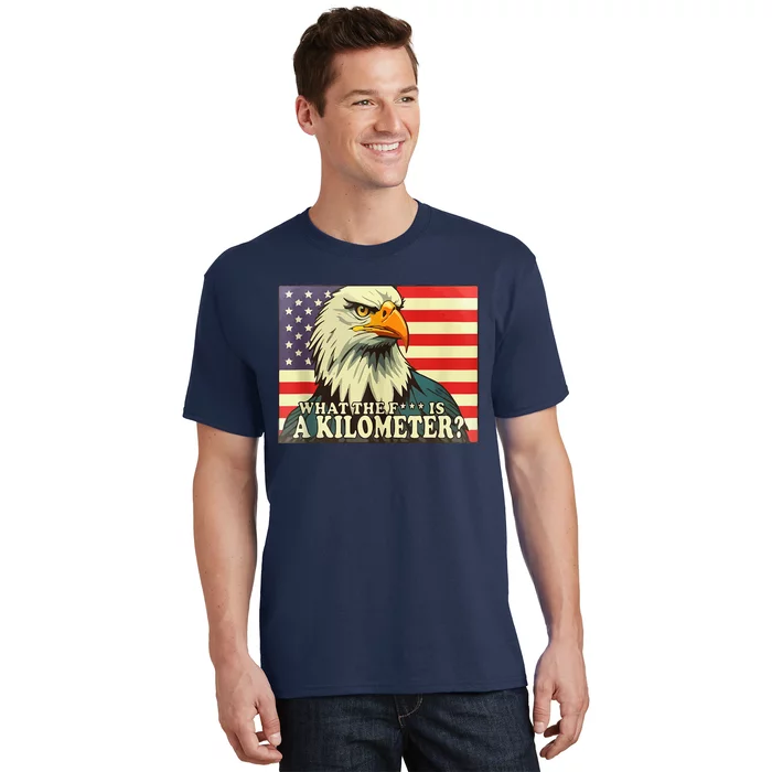 WTF What The Fuck Is A Kilometer George Washington July 4th T-Shirt