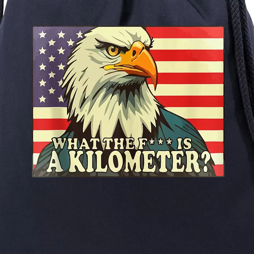 WTF What The Fuck Is A Kilometer George Washington July 4th Drawstring Bag