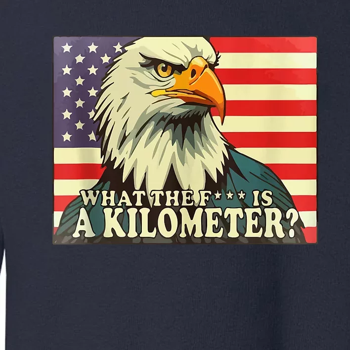 WTF What The Fuck Is A Kilometer George Washington July 4th Toddler Sweatshirt