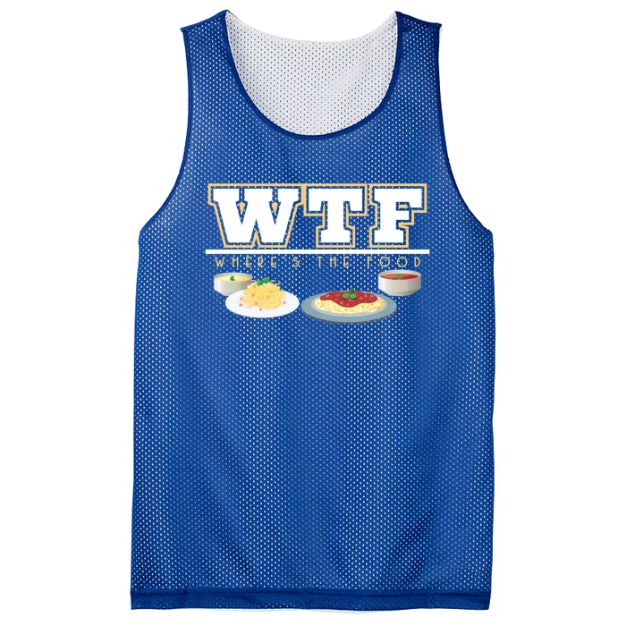 Wtf Wheres The Food Italian Pasta Spaghetti Lover Great Gift Mesh Reversible Basketball Jersey Tank