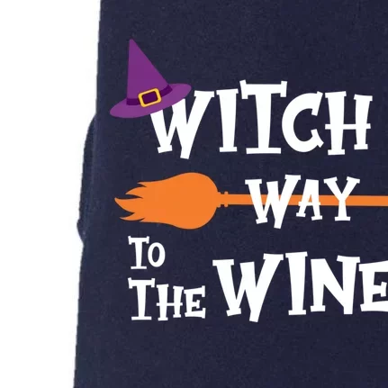 Witch Way To The Wine Funny Halloween Drinking Top Doggie 3-End Fleece Hoodie