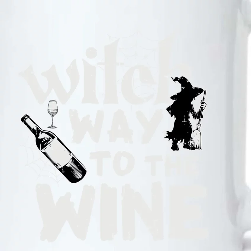 Witch Way To The Wine Funny Pun Gift Black Color Changing Mug