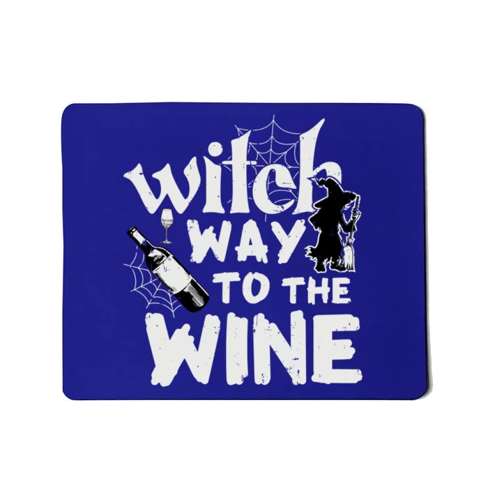 Witch Way To The Wine Funny Pun Gift Mousepad