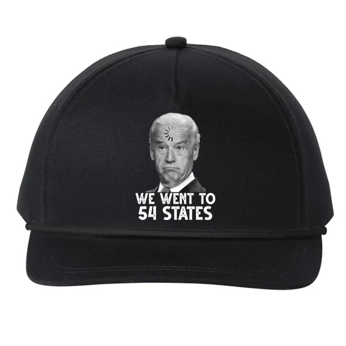 We Went To 54 States Joe Biden Loading Anti Biden Funny Snapback Five-Panel Rope Hat