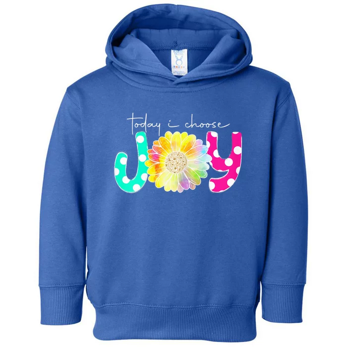 Wo Wo Today I Choose Joy Hawaiian Tropical Hibiscus Flowers Toddler Hoodie