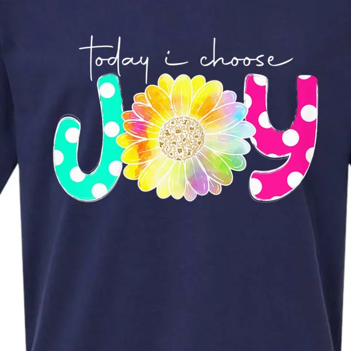 Wo Wo Today I Choose Joy Hawaiian Tropical Hibiscus Flowers Sueded Cloud Jersey T-Shirt