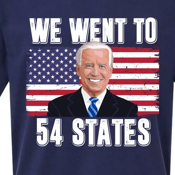 We Went To 54 States USA Flag Joe Biden Funny Sueded Cloud Jersey T-Shirt