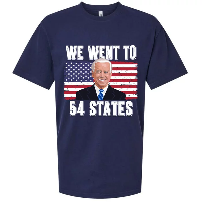 We Went To 54 States USA Flag Joe Biden Funny Sueded Cloud Jersey T-Shirt