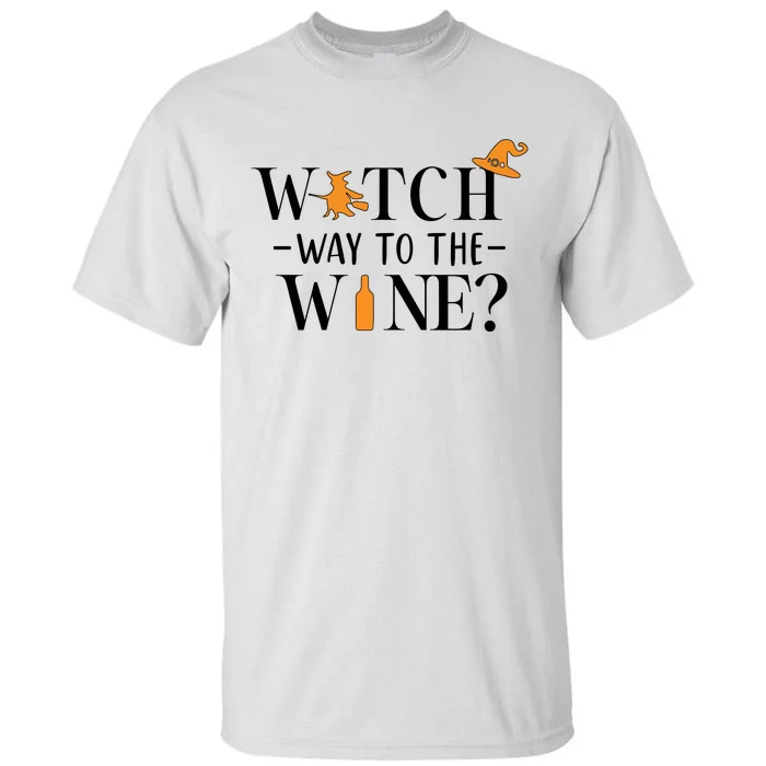 Witch Way To The Wine Halloween Tall T-Shirt