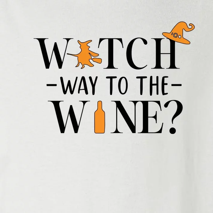 Witch Way To The Wine Halloween Toddler Long Sleeve Shirt