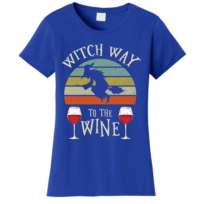 Witch Way To The Wine Funny Witch Costume Meaningful Gift Women's T-Shirt