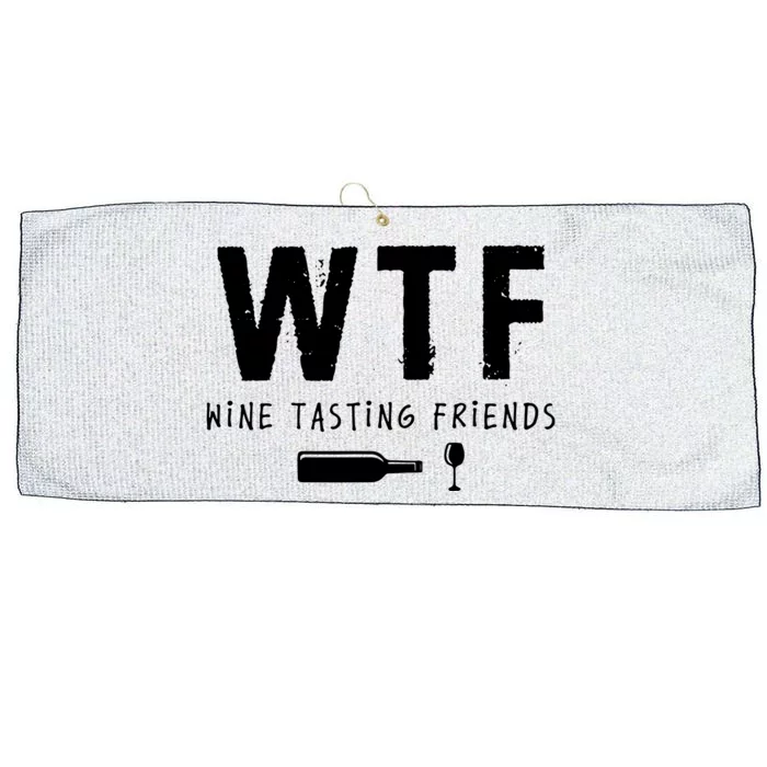 WTF Wine Tasting Friends Funny Wine Lovers Large Microfiber Waffle Golf Towel