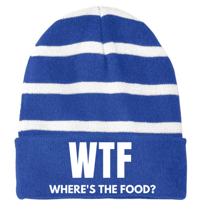 Wtf Wheres The Food? Christmas Clothing Cool Gift Striped Beanie with Solid Band