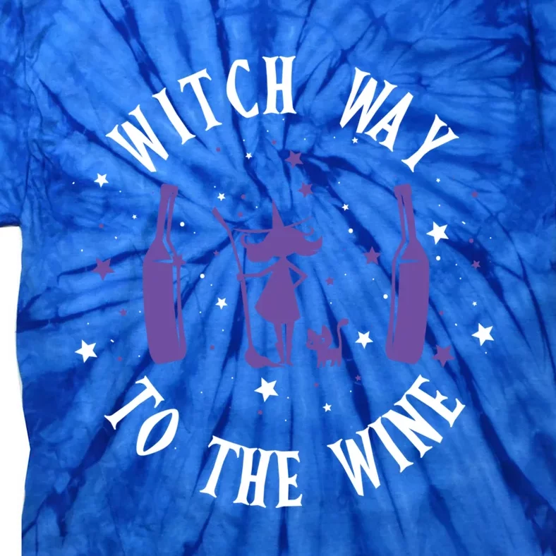 Witch Way To The Wine Funny Witches Costume Funny Gift Tie-Dye T-Shirt