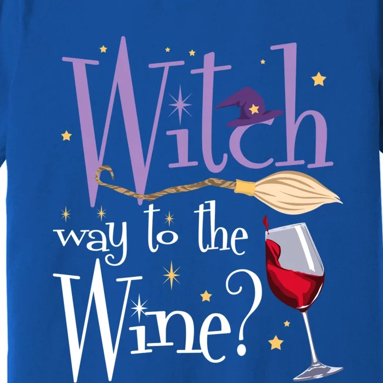 Witch Way To The Wine Halloween Ing For Wiccan Witches Gift Premium T-Shirt