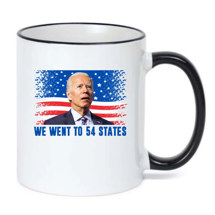 We Went To 54 States Confused Biden Funny Black Color Changing Mug