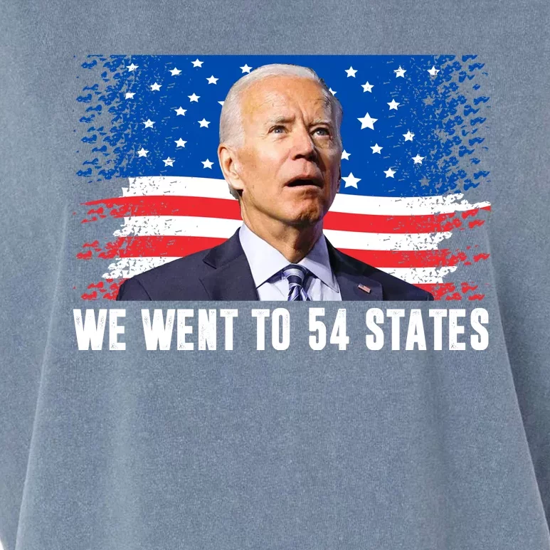 We Went To 54 States Confused Biden Funny Garment-Dyed Women's Muscle Tee