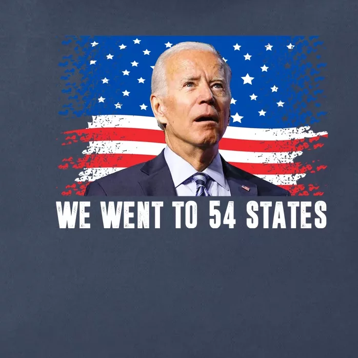 We Went To 54 States Confused Biden Funny Zip Tote Bag