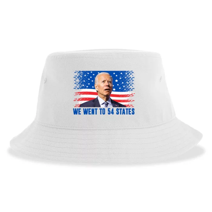 We Went To 54 States Confused Biden Funny Sustainable Bucket Hat