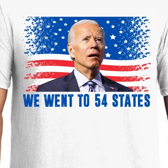 We Went To 54 States Confused Biden Funny Pajama Set