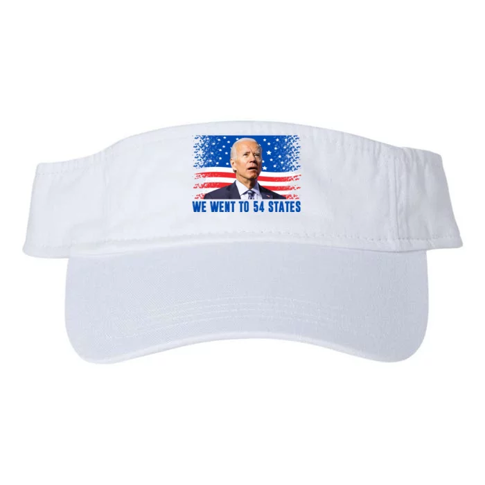 We Went To 54 States Confused Biden Funny Valucap Bio-Washed Visor